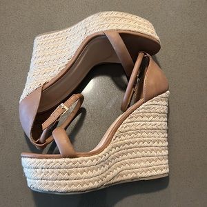 Brown Espadrilles; Size 9; worn once